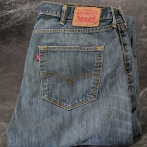 Levis Jeans 501 Mens 38x34 Blue Straight Denim Button Fly (Missing Inner Tag)